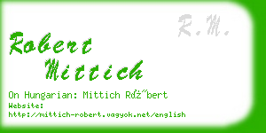 robert mittich business card